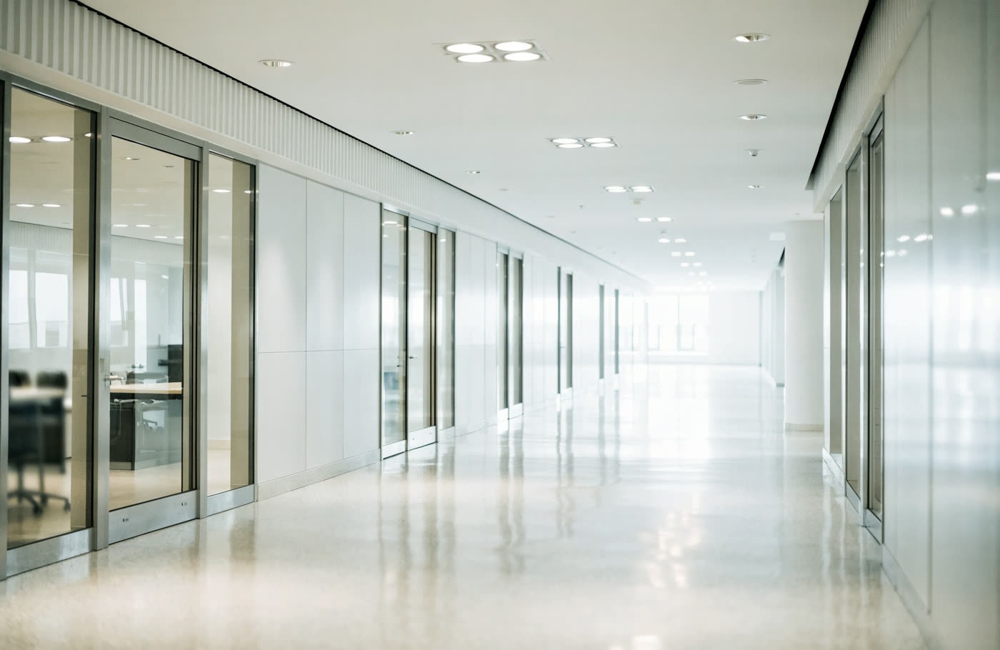 Commercial common area being maintained