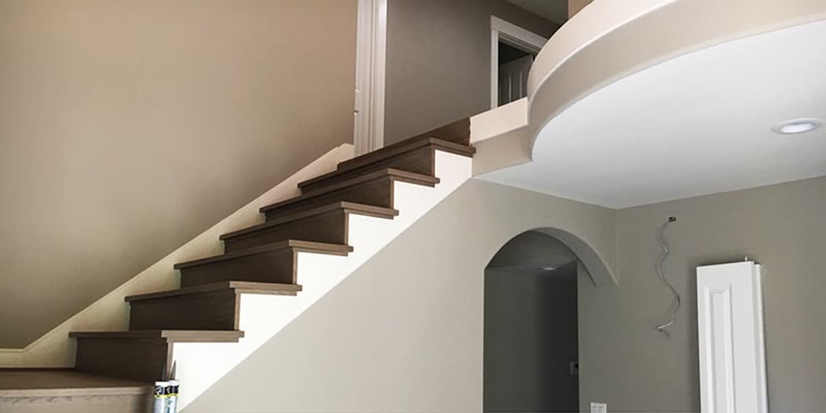 Staircase interior after repainting