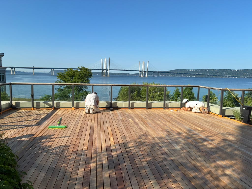 The Deepont Precision Painting team on a rooftop project