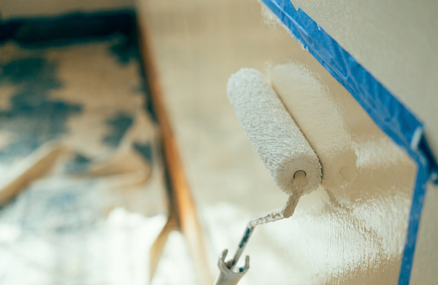 Painter working on a flexible-scope project